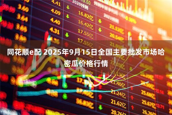 同花顺e配 2025年9月15日全国主要批发市场哈密瓜价格行情