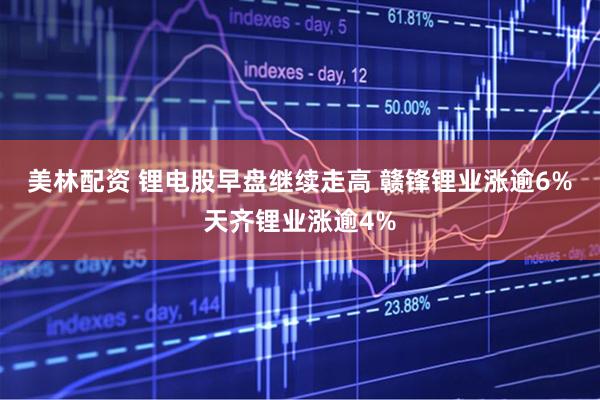 美林配资 锂电股早盘继续走高 赣锋锂业涨逾6%天齐锂业涨逾4%